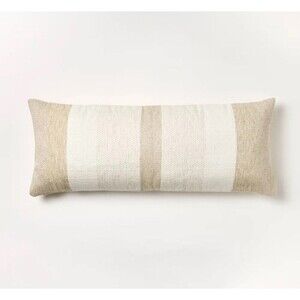 Oversized Woven Lumbar Throw Pillow Cream/Neutral - Threshold Studio McGee NEW